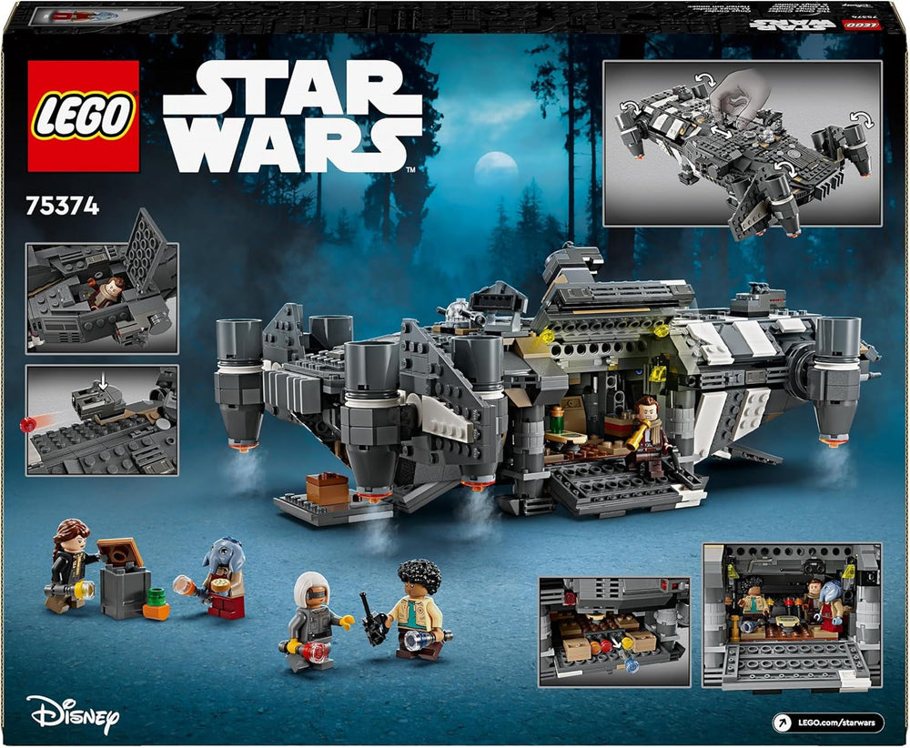 LEGO Star Wars: Skeleton Crew Onyx Cinder, bygbart og samleligt rumskibslegetøj til drenge og piger med 5 figurer, gaveide til fans fra 10 år 75374 Byggesæt Besuche den LEGO-Store