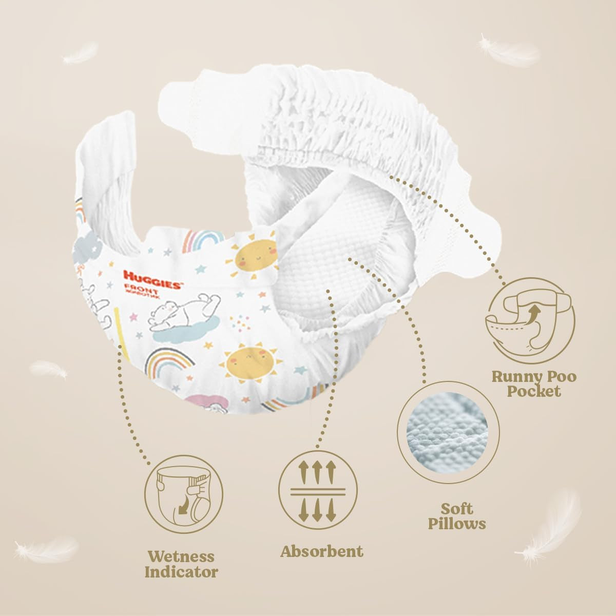 Huggies Extra Care Disney Babybleer, størrelse 5 (12-22 kg), 2 pakke x 33 bleer, 66 bleer i alt