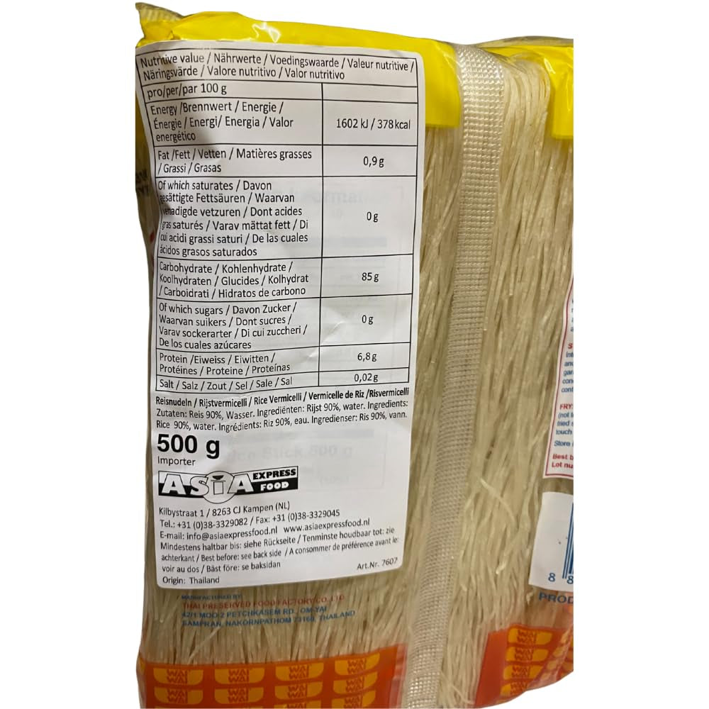 THAILAND - Kinesisk ris Vermicelli, (1 X 500 GR)