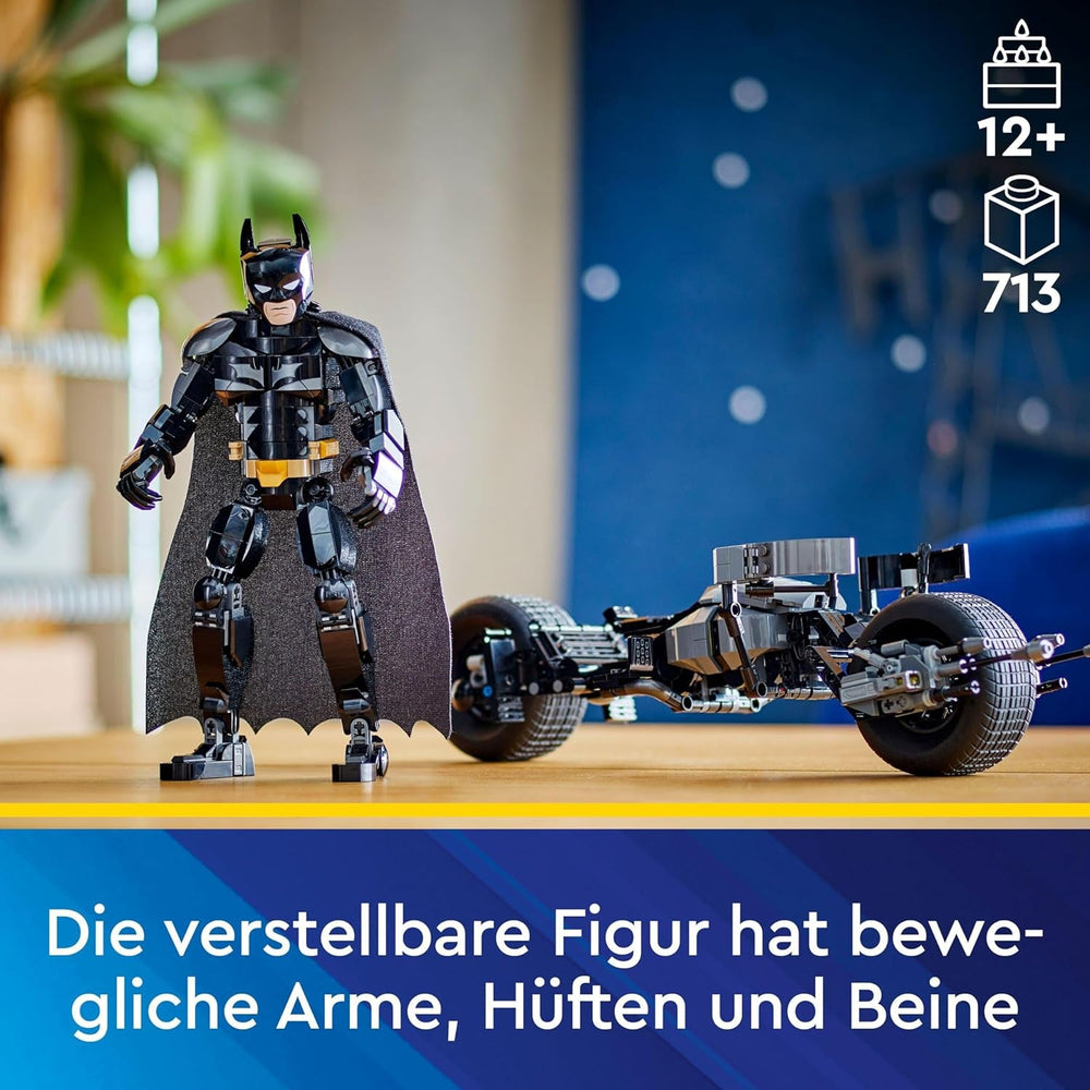 LEGO DC Batman: Batman byggeklodser med batpod, superhelte filmlegetøj, eventyrlegesæt til børn, gave til drenge og piger 76273 byggesæt Besuche den LEGO-Store