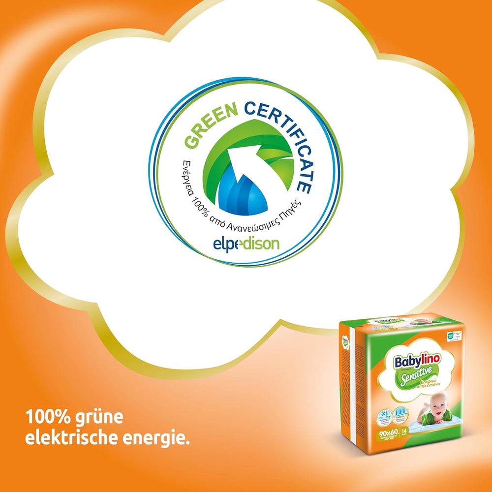 Følsomme vådservietter, 90 x 60 cm, ekstra absorberende, 14 stk