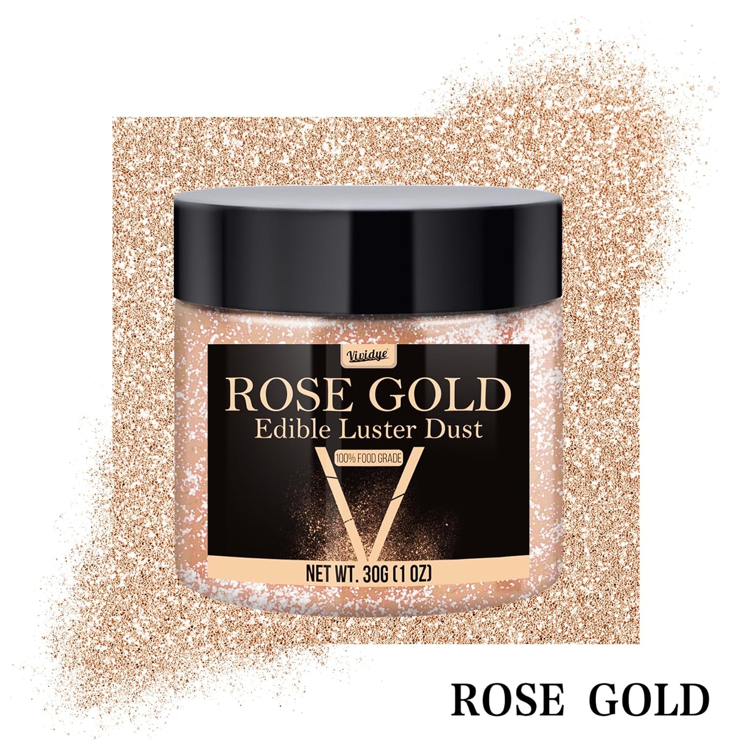 Spiselig glitter, pudder, forskellige farver, 30 gram Naty Shop