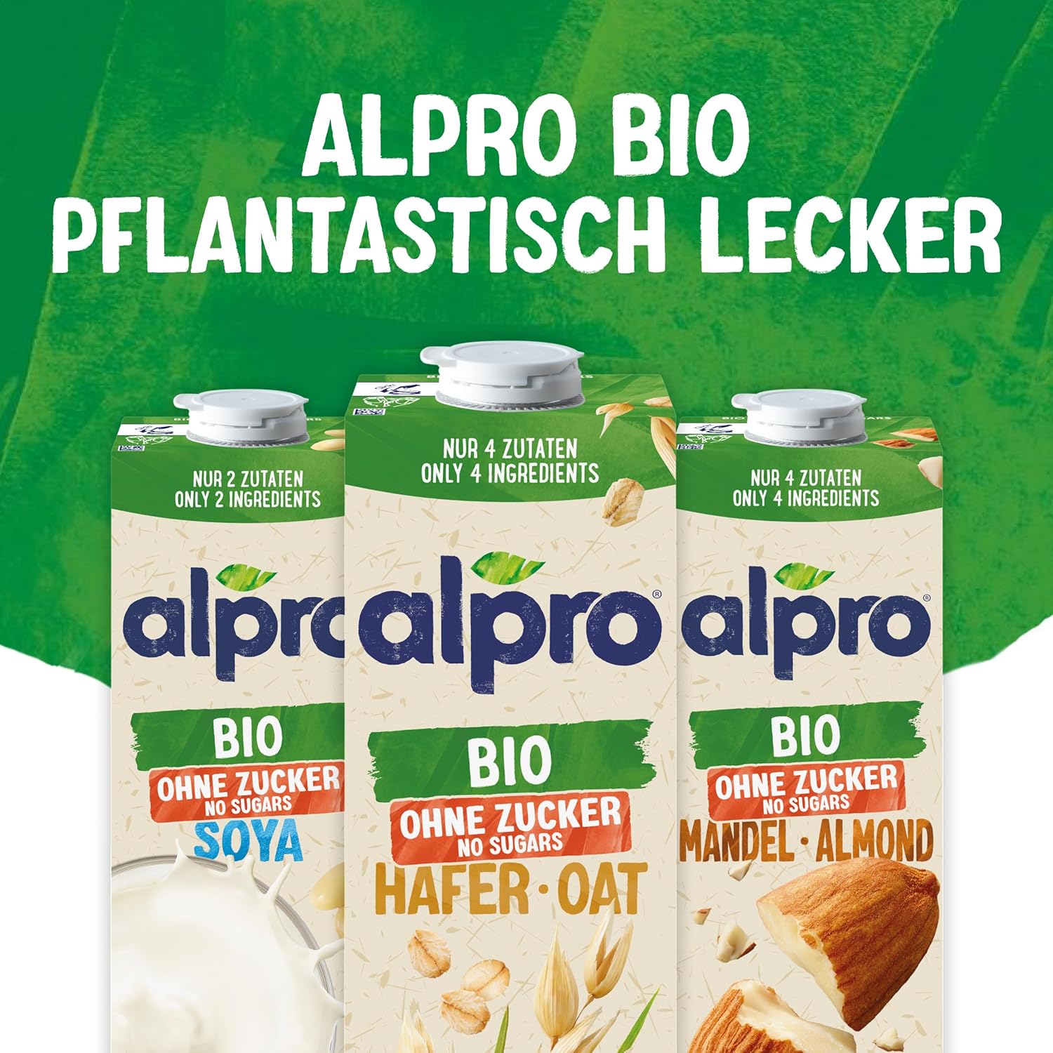 Alpro Bio Haferdrink Uden Sukker - Grøntsagsdrik med havre