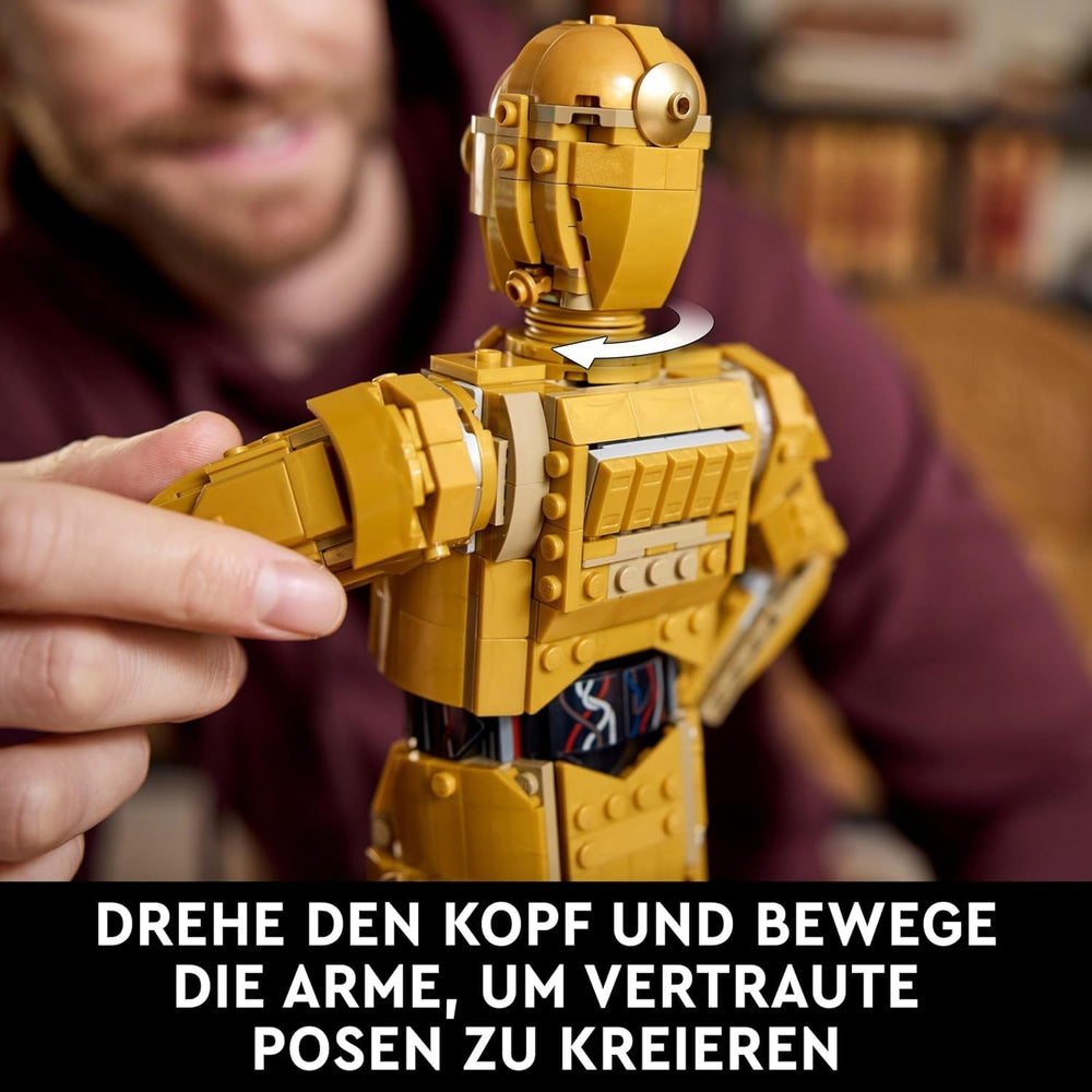 LEGO Star Wars C-3PO B, byggebar droid, model til at samle, bygge og vise, nostalgisk gaveidé til voksne og fans, samlerstykke, fantasy legesæt 75398 byggesæt Besuche den LEGO-Store