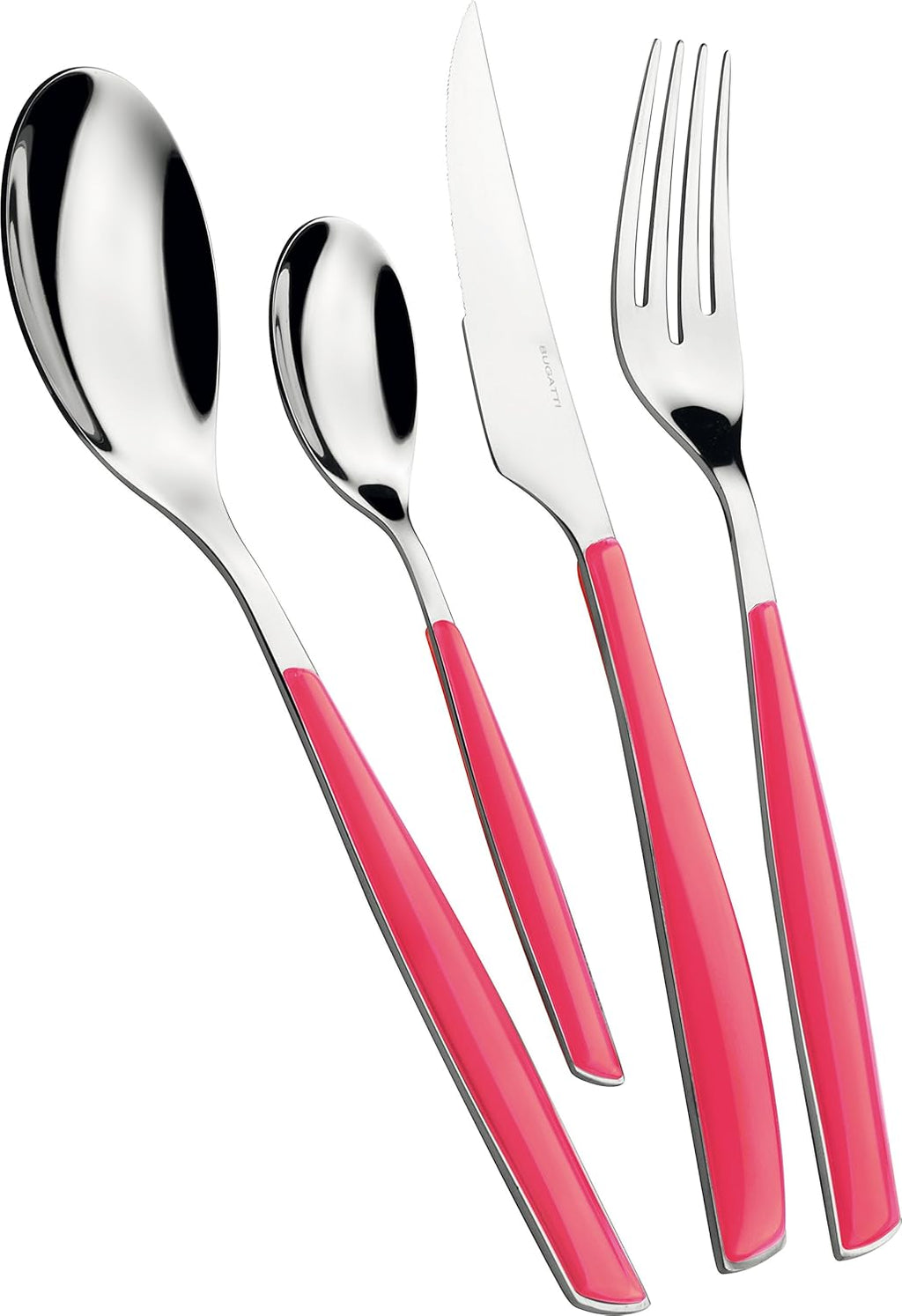 BUGATTI, Glamour, set de tacâmuri pentru 6 persoane, 24 piese din oțel inoxidabil 18/10 Naty Shop Roz Paradis