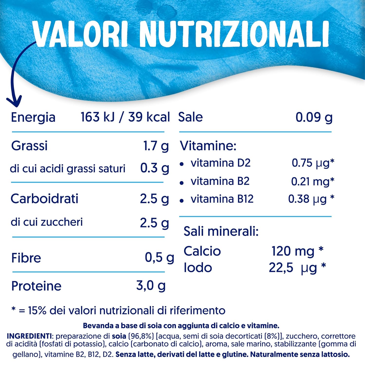 Alpro Soya Drink Natural 12x1L - Lactose Zero, Glutenfri