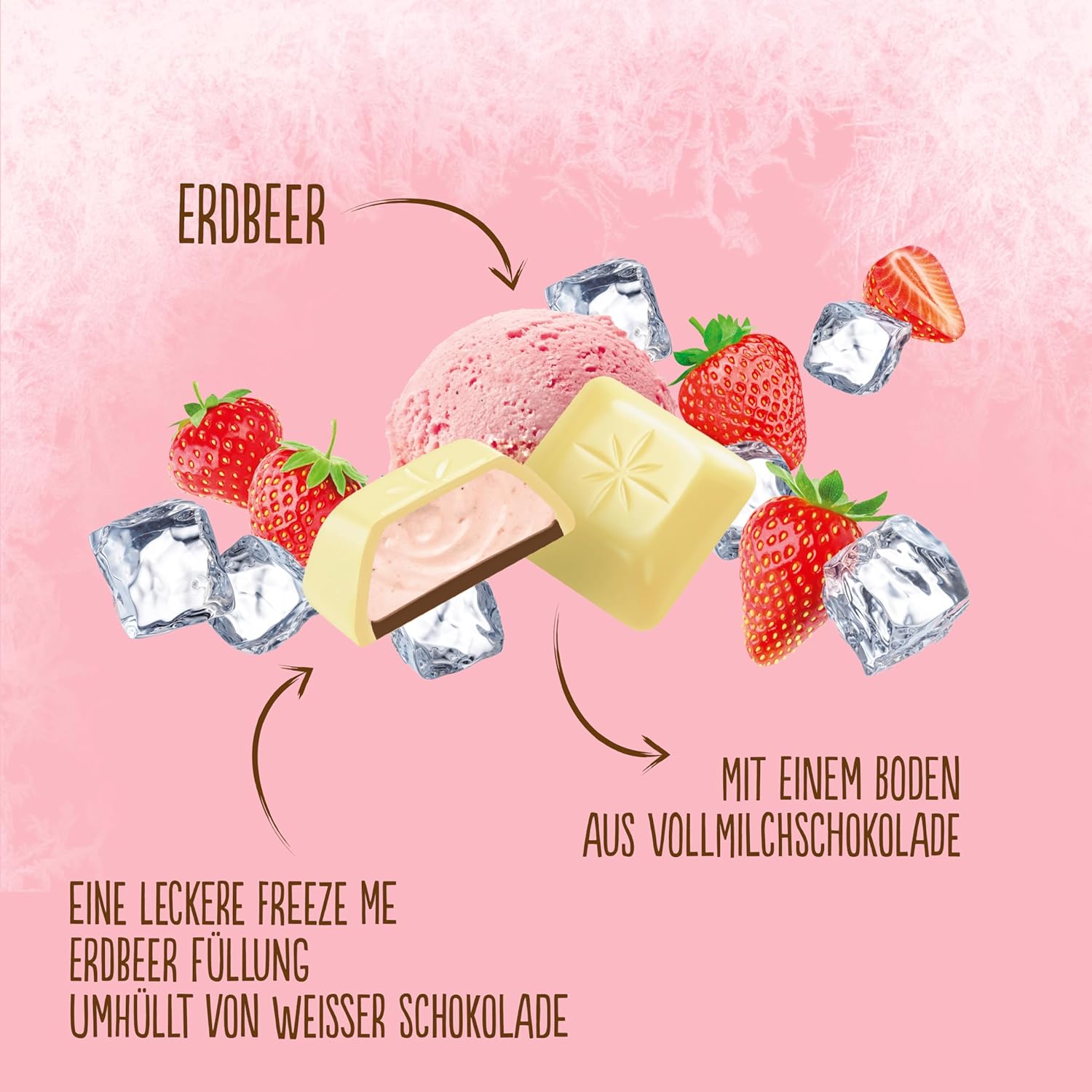 Schogetten Freeze Me Strawberry Limited Edition - Kold chokoladeis med intens jordbærsmag