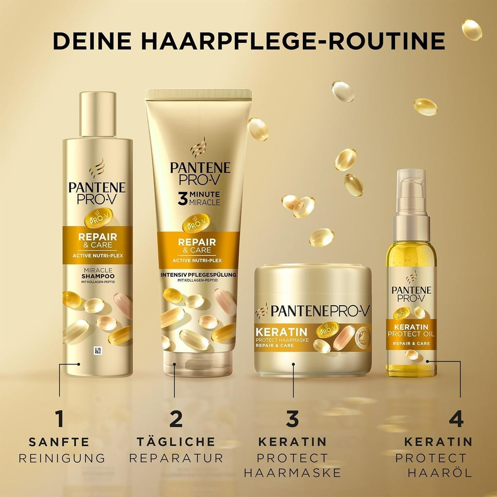 Pantene Pro-V Repair & Care Keratin Protect Hair Mask 500ml pentru păr uscat și deteriorat Ajută la repararea a 6 luni de deteriorare în doar 1 aplicare, cu Formula Pro-V și Active Nutri-Plex Masca de par Naty Shop