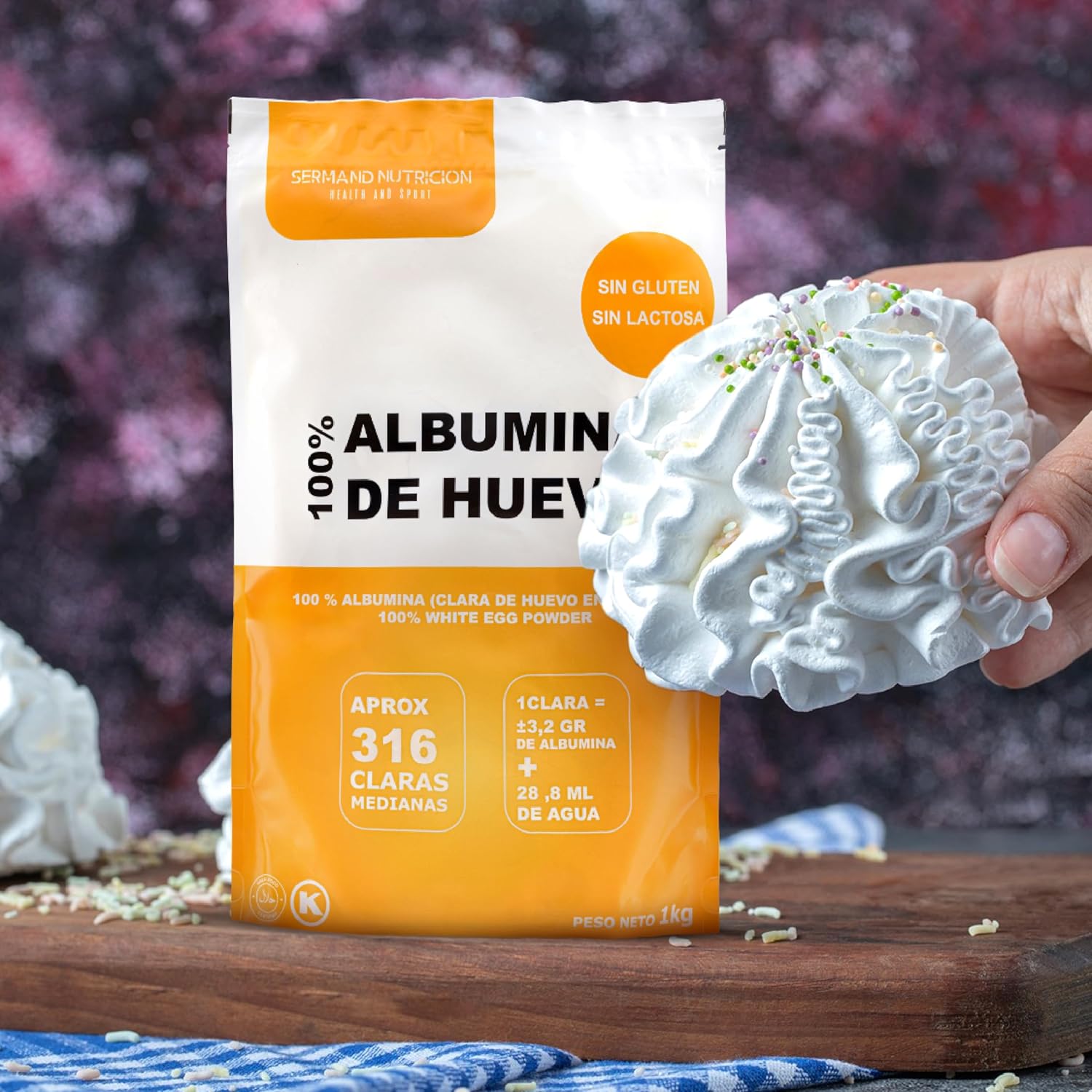 Sermand Nutrition Æg Albumin 100% Pulver Glutenfri Laktosefri