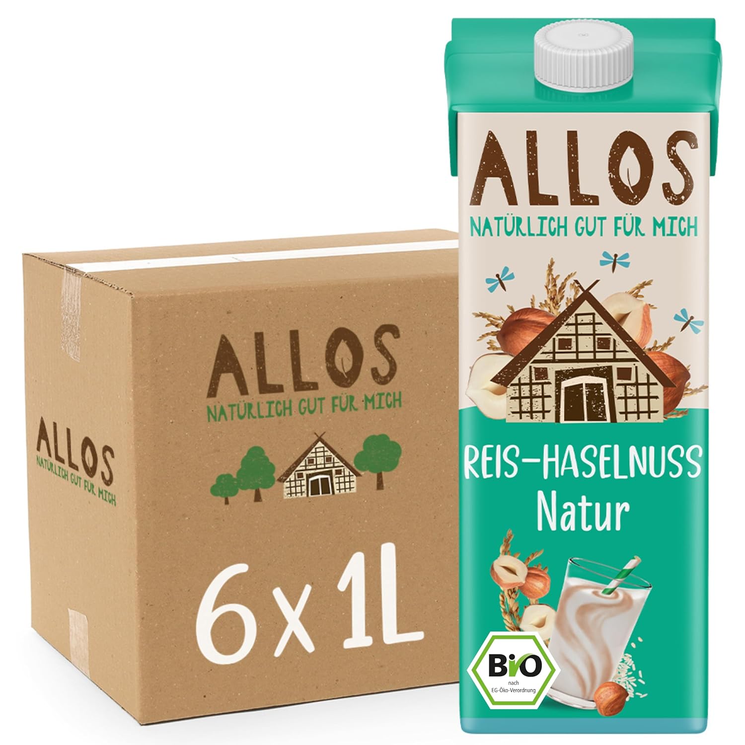 Allos Mandeldrink Sukkerfri Mandel Natur Vegansk Laktose 1L