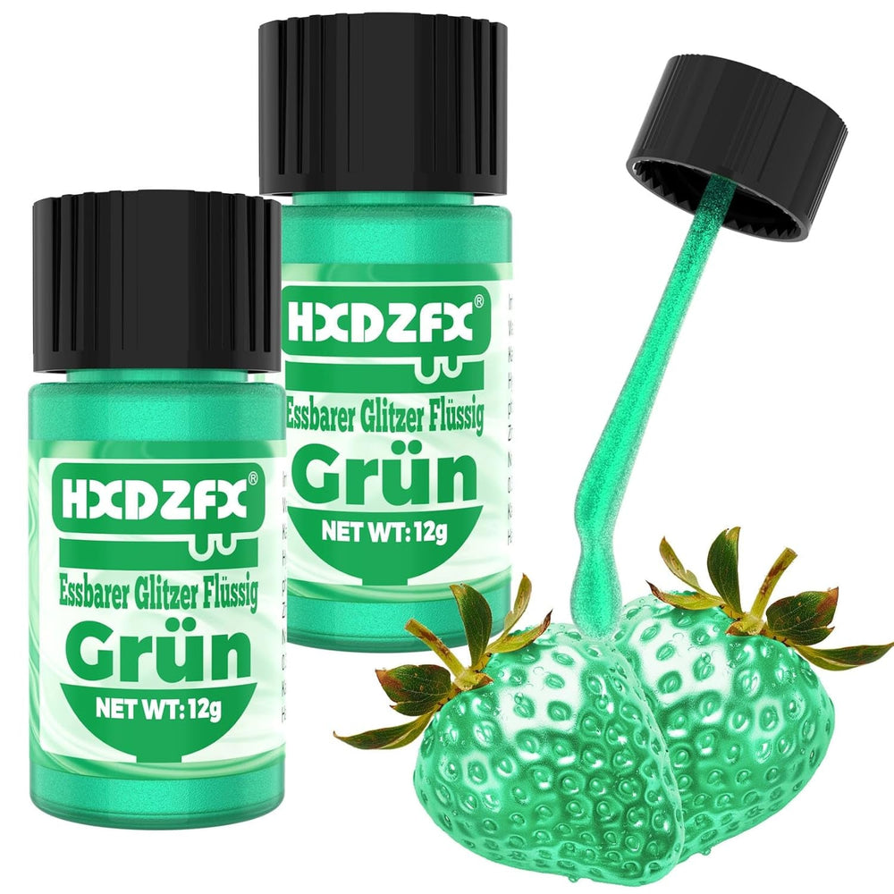Glitter lichid comestibil - 2 × 12 grame Glitter Naty Shop Verde
