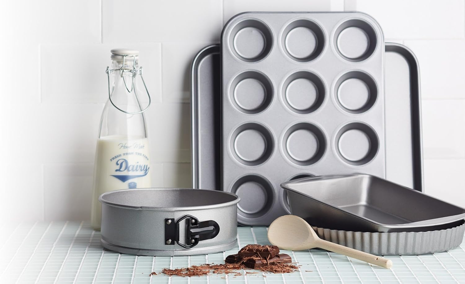 Kitchen Craft Muffin bageplade, non-stick låg, rummer 12 muffins, 35 cm X 27 cm Naty Shop bageplader og plader