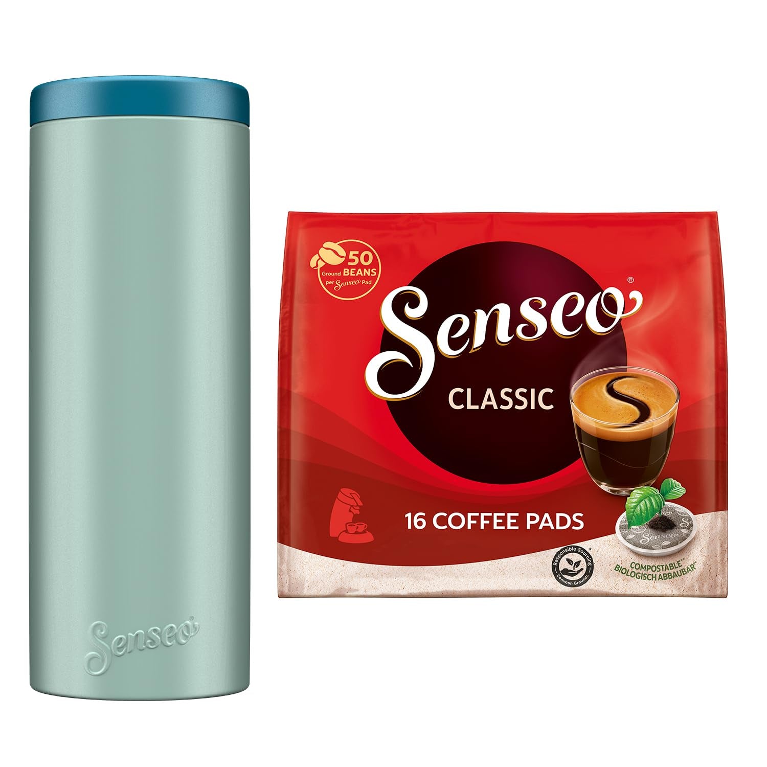 Pads Classic, 10 x 16 Getränke, 160 Kaffee Pods, inklusive  Pad Dose