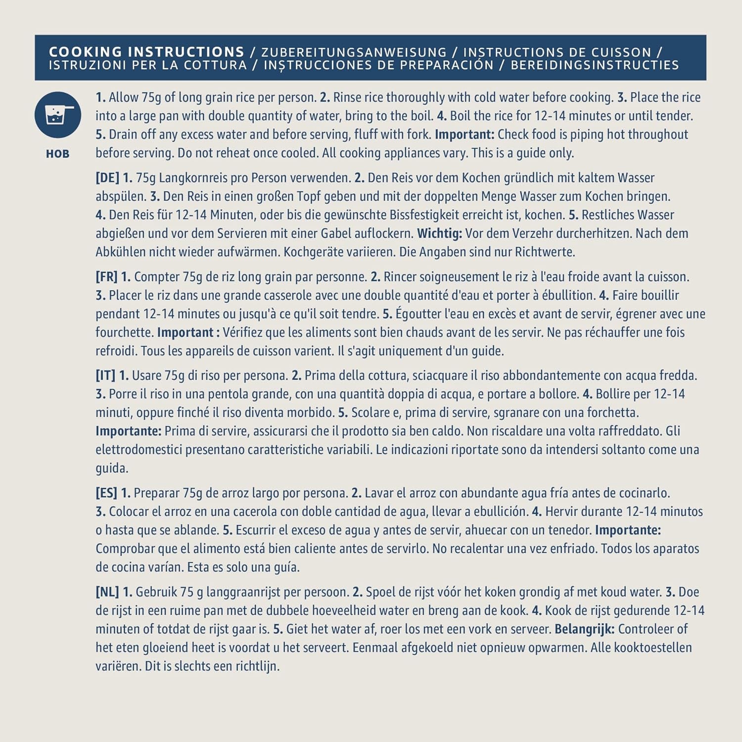 Forkogt langkornet ris fra Amazon, 1 kg