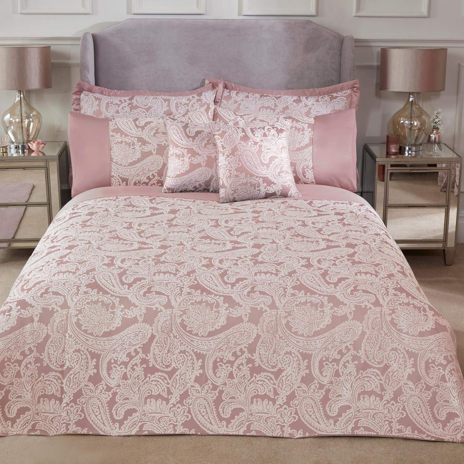 Hertugindedyne til kingsize seng, 100 % polyester, cremefarvet Senge og dyner Emma Barclay Blush pink Enkeltseng