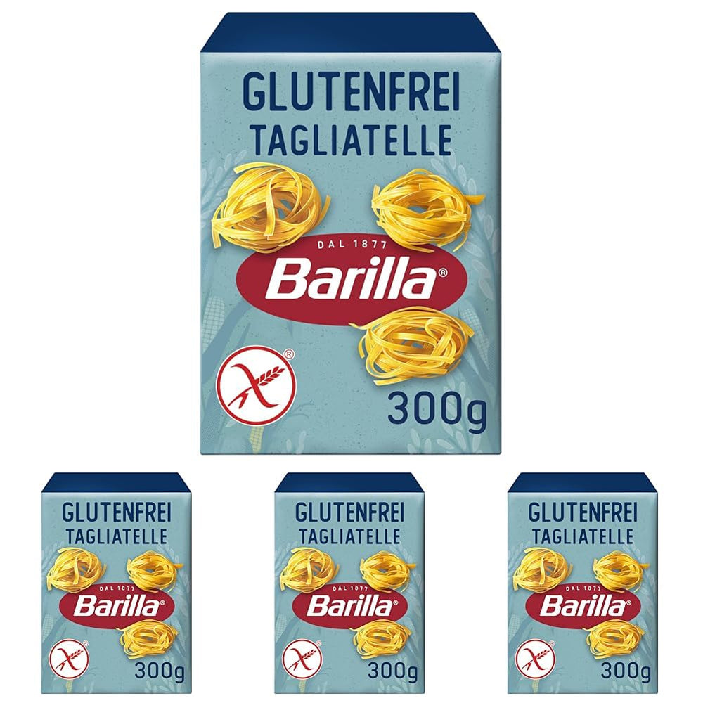 Glutenfri Barilla Tagliatelle pasta lavet af lækker majs og ris - perfekt til personer med cøliaki eller glutenintolerance 300g