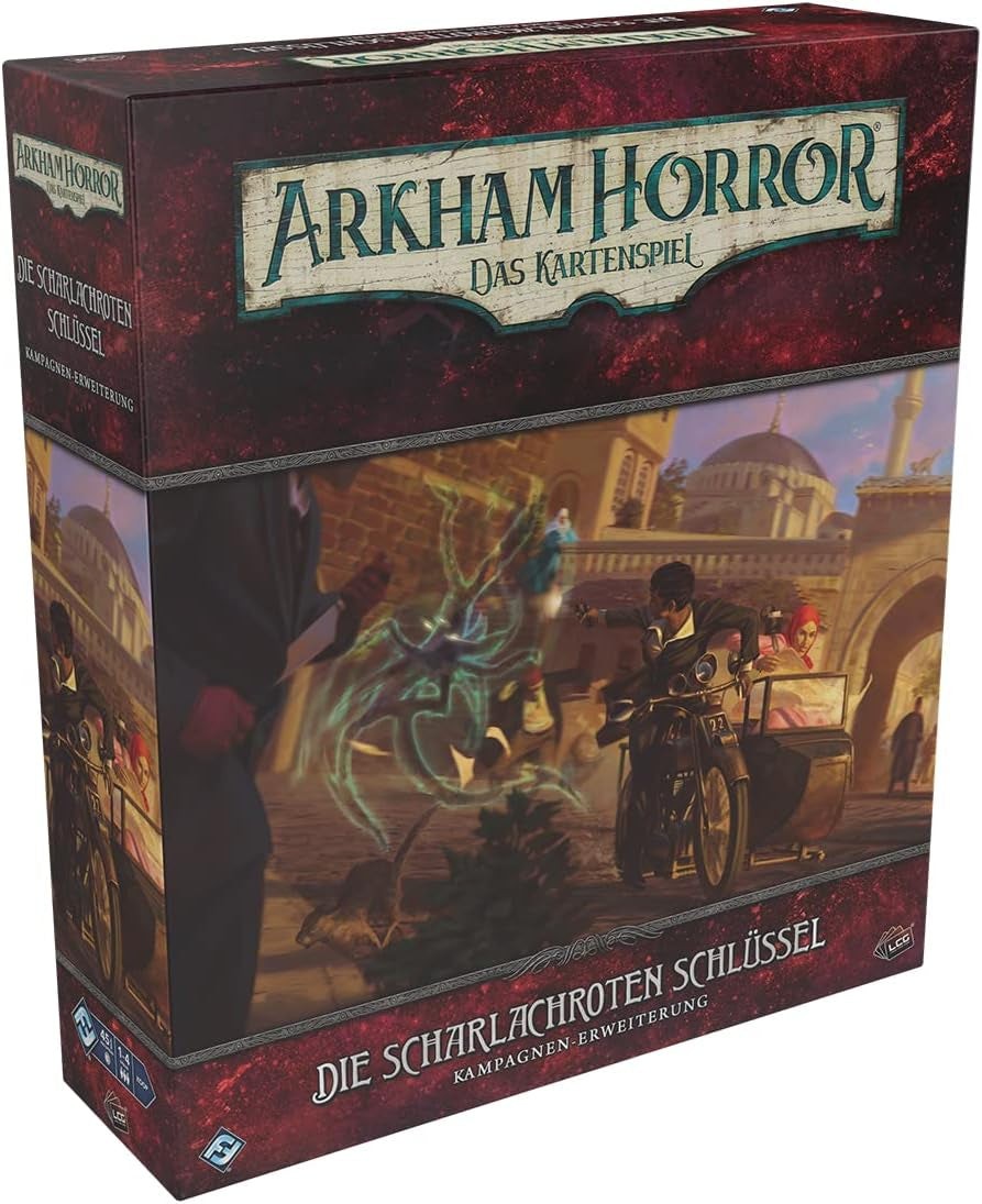 Fantasy Flight Games, Arkham Horror: LCG, Core Game, Expert Game, Card Game, 1-4 spillere, i alderen 14+, 45+ minutter, tysk, flerfarvet, farverigt
