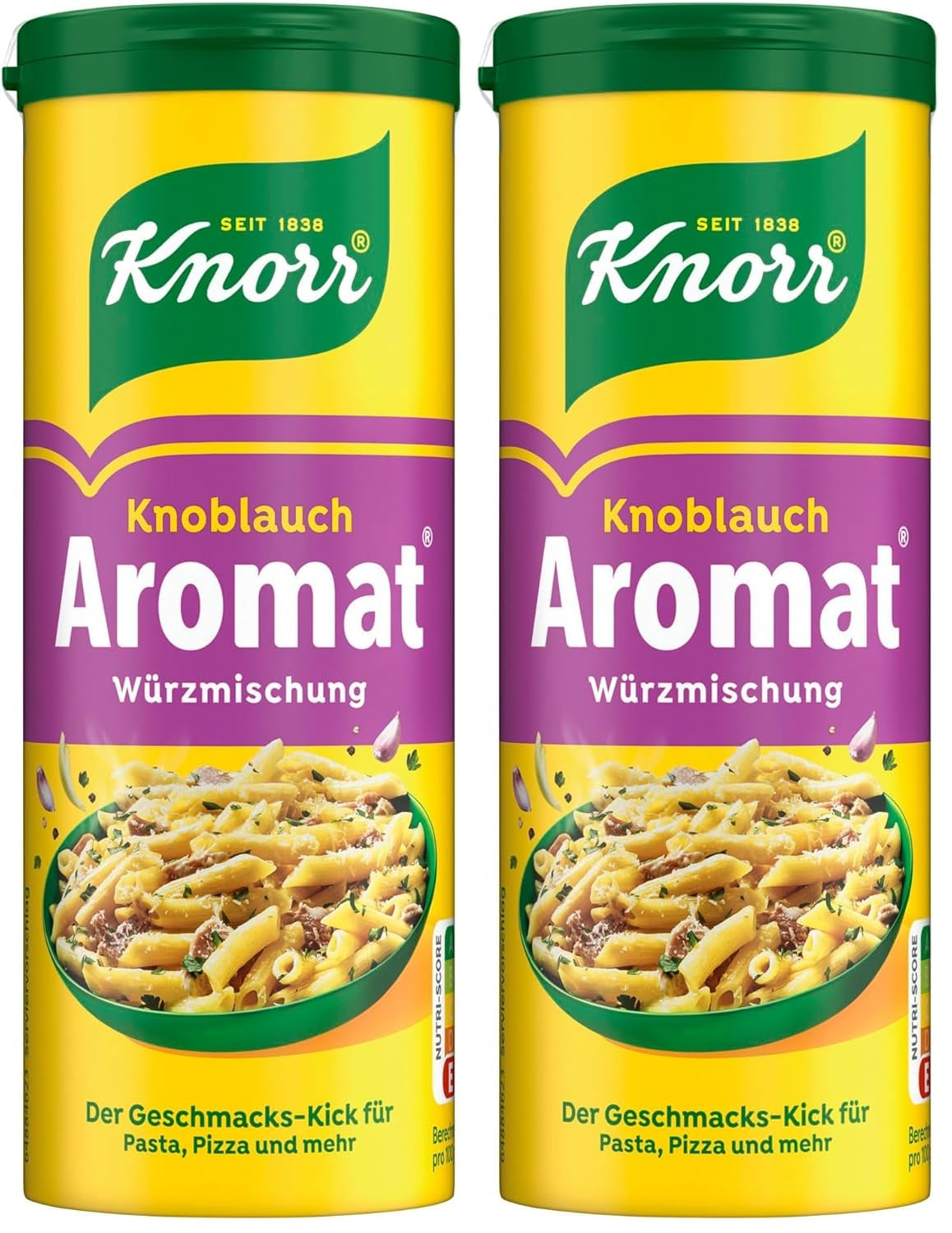 Knorr Würzmischung Hvidløg Aromat til hurtige retter til Würzen og smag af Pasta, Pizza, Gemüse og Mehr 90 g