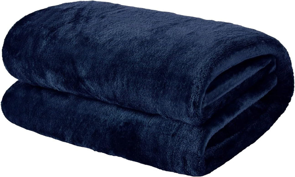 Brentfords Ultra Soft Fleece Sengetæppe, Sølvgrå, Stor dobbeltseng - 150 X 200 cm Senge og tæpper Beuche den Brentfords-Store Marineblå 120 X 150 cm