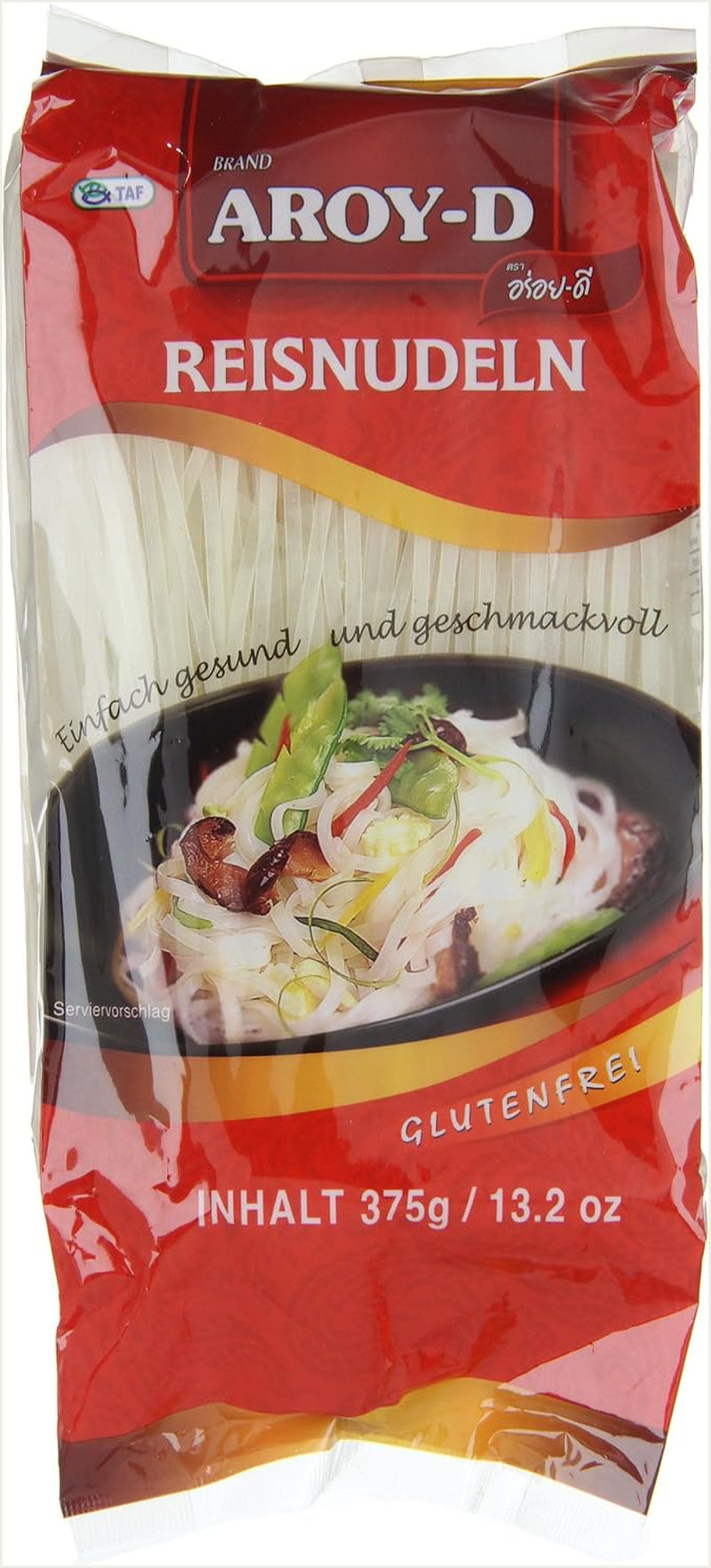 Aroy-D Risnudler Glutenfri 3 mm pakker (1 pakke x 375 g)