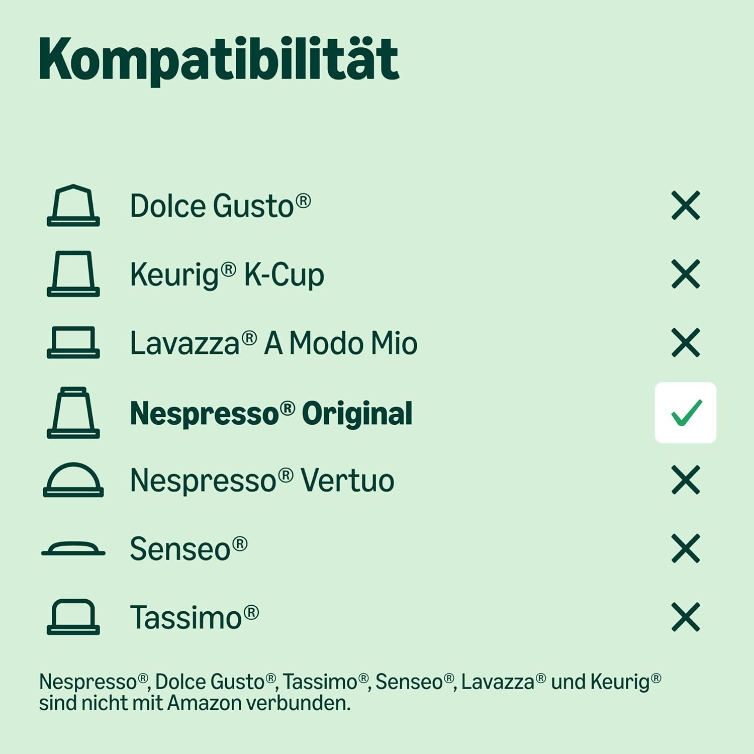by Amazon Lungo Aluminium-Kaffeekapseln, kompatibel mit Nespresso, mittelgeröstet, 100 Stück (5 Packungen mit je 20 Stück) – Rainforest Alliance zertifiziert