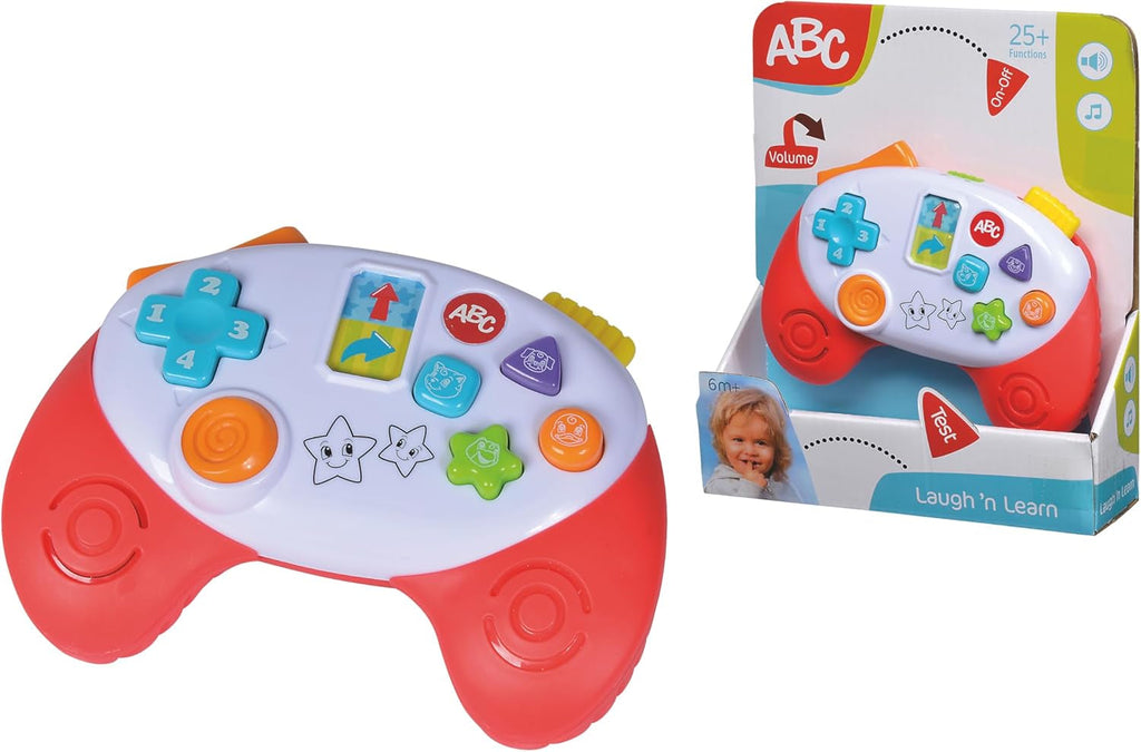 Simba 104010017 - ABC Game Controller, jucărie pentru copii, sunete de animale, melodii, peste 20 de sunete, de la 12 luni, abilități motorii, consolă de joacă, jucărie pentru copii mici, telefon de joacă Jucarii Bebe Naty Shop
