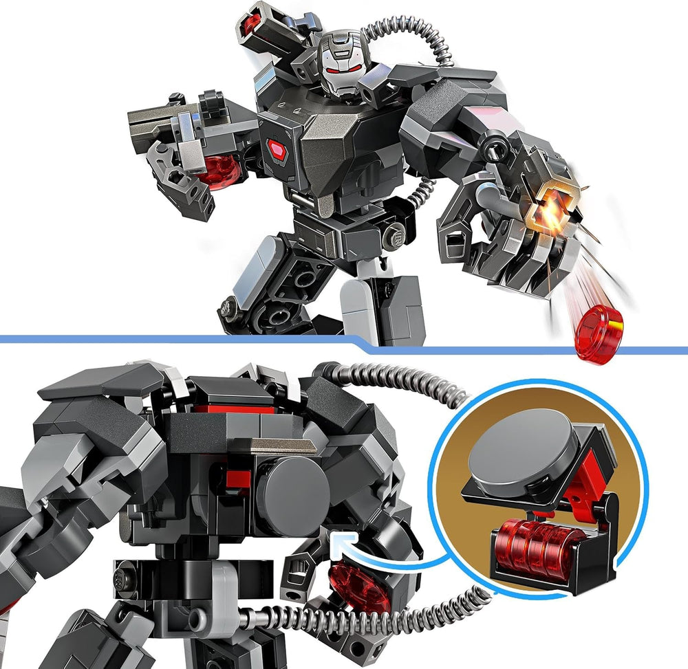 LEGO Marvel War Machine Mech 3-Shooter Super Hero Bygbart Legetøj til Børn MCU Legendarisk Action Figur Gave til 6-årige drenge og piger 76277 Byggesæt Beuche den LEGO-Store