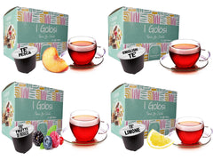 Caffè Vulcanus - 60 capsule amestec de ceai, aromă: ceai englezesc, ceai de piersici, ceai de lămâie și ceai de fructe de pădure - capsule compatibile cu Nescafe Dolce Gusto