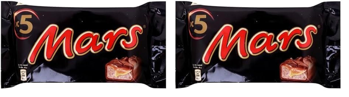 Mars chokoladestænger karamelchokolade 1 pakke 5 stænger (1 x 225 g) (pakke med 2)