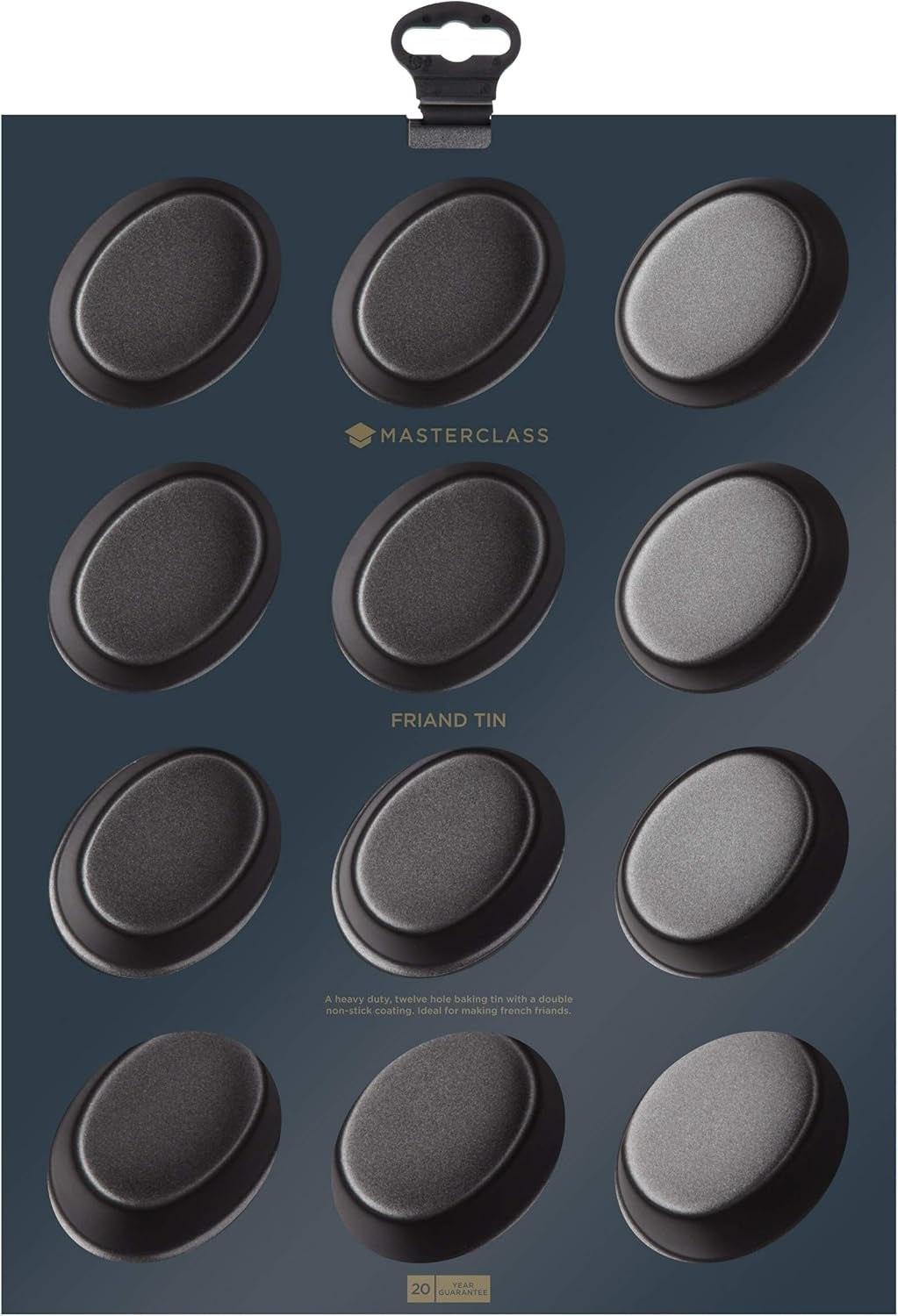 Masterclass Friand Pan - 12 Huller, Grau Forme og bageplader Naty Shop