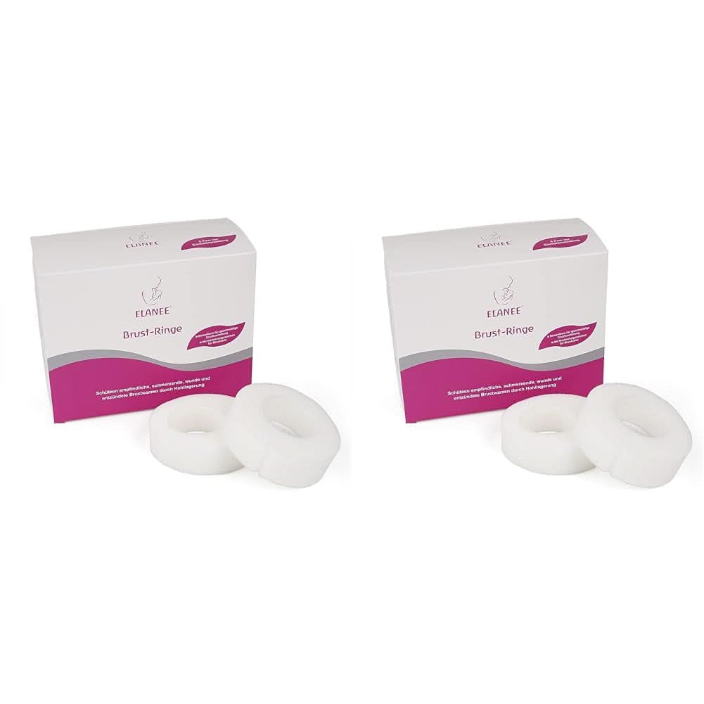 ELANEE Brust-Ringe, Schutz Der Brustwarze Bh-Kontakt Durch Hohllagerung, Ideal Bei Wunden, Entzündeten Brustwarzen Durch Stillen, 10 Stück (222-00) Tilbehør Mad og Amning Bebe Naty Shop 10 Stück (2Er Pack)