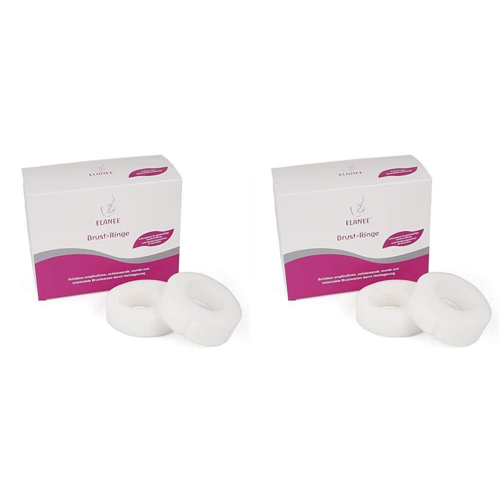 ELANEE Brust-Ringe, Schutz Der Brustwarze Bh-Kontakt Durch Hohllagerung, Ideal Bei Wunden, Entzündeten Brustwarzen Durch Stillen, 10 Stück (222-00) Tilbehør Mad og Amning Bebe Naty Shop 10 Stück (2Er Pack)