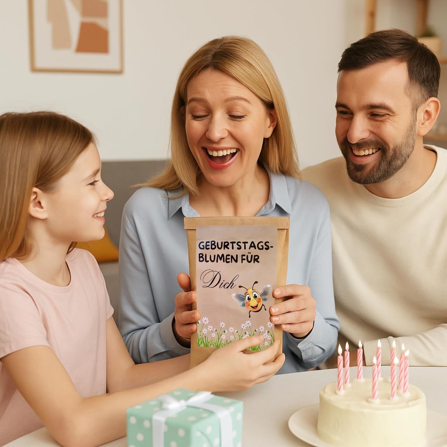 Fødselsdagsgave, Fødselsdagsblomst plantesæt, overraskelsesgavepose, Fødselsdagsgave til kvinder, Blomsterfrø til individuel plantning