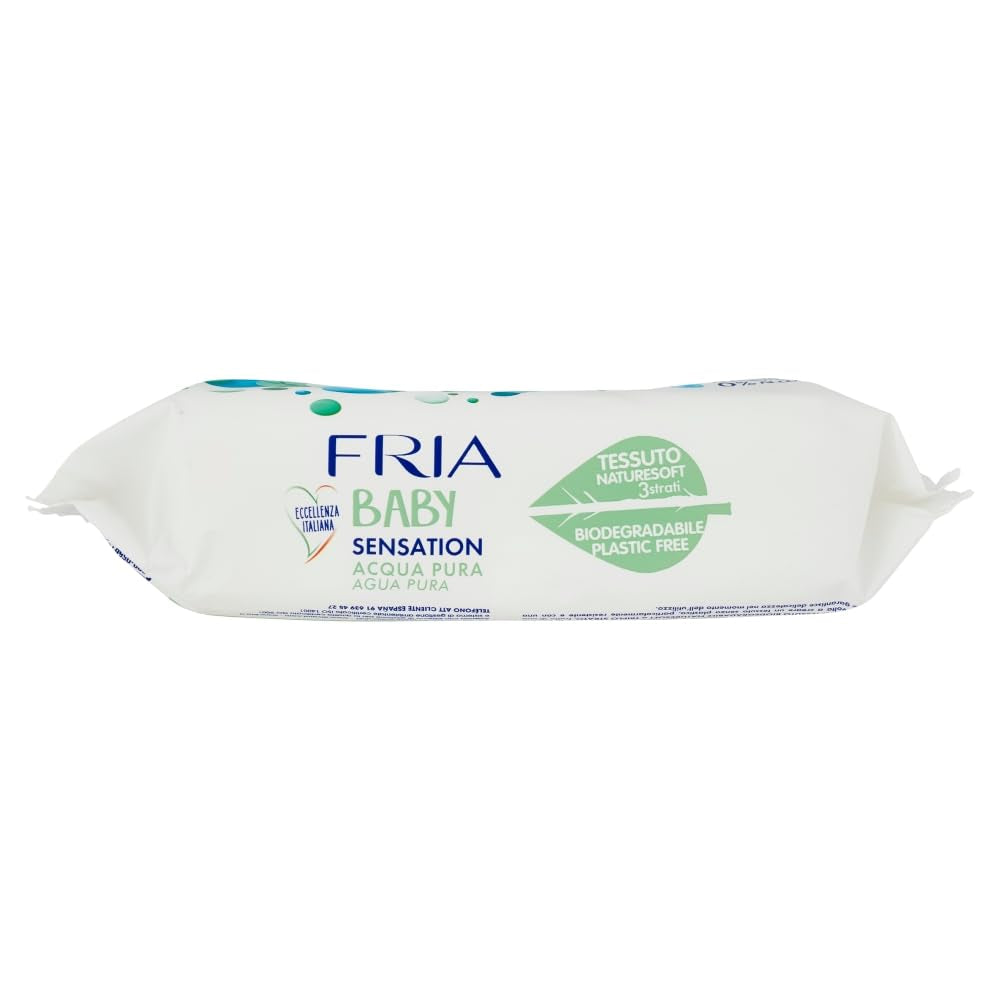 Baby Sensation Pure Water vådservietter, formuleret med 98 % renset vand til hudrensning, dermatologisk testet, økonomipakke med 840 servietter