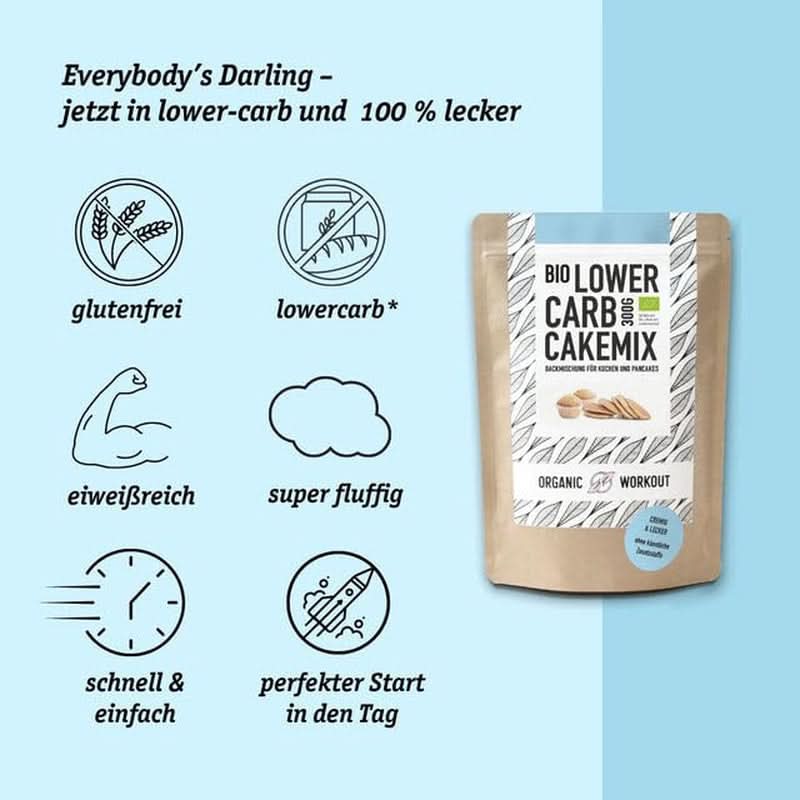 VANILJE-BLANDING MED LAVER KARBER - organisk, glutenfri kage- eller pandekageblanding, rig på protein Naty Shop Kitchen