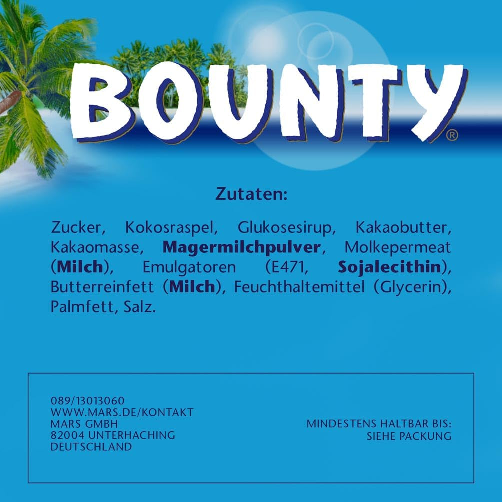 Bounty-chokoladestænger Kokoschokoladesmag 24 stænger i en pakke (24 x 57 g)