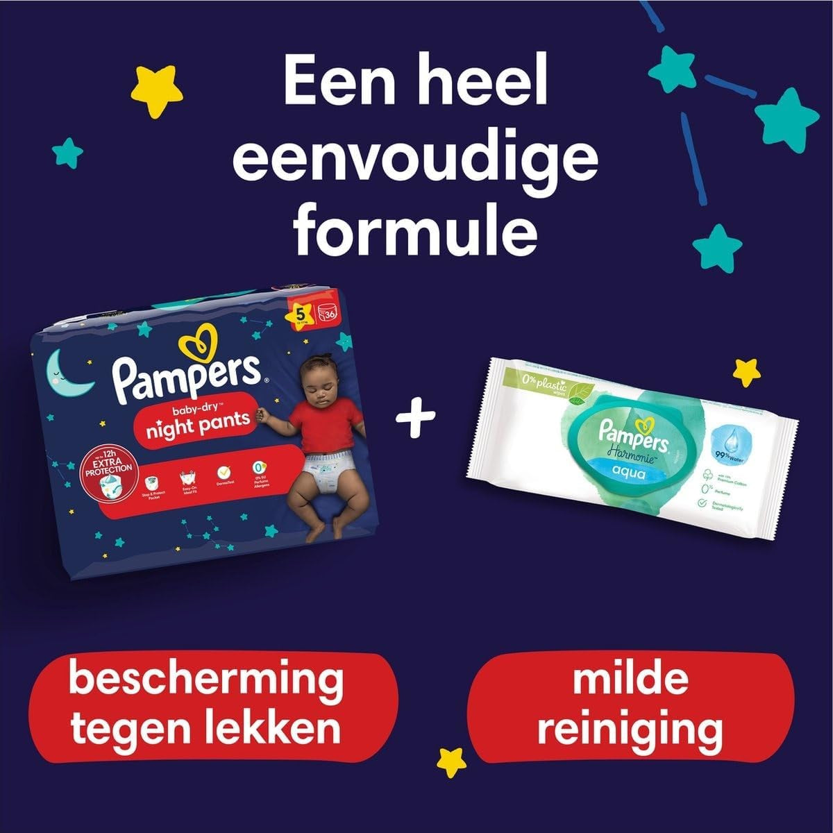 Pampers - Skridsikre babynatter - Størrelse 6 - Lille pakke - 30 stykker - 15+ kg