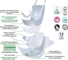 Love & Green, Bleer til babyer, allergivenlige, størrelse 6 (34 enheder) Mor og barn Naty Shop
