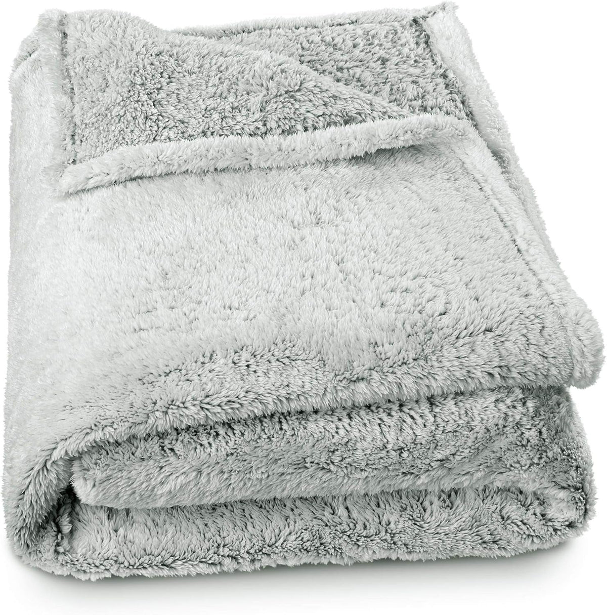 Aqua-Textil Fluffy Cuddly Tæppe 150 X 200 Cm Grå Hvid Melange Plys TV Tæppe Sengetæppe Sherpa Fleece Oeko-Tex Ottawa Senge og Tæpper Besuche den aqua-tekstil-Store Fleece Sherpa Hvid Grå Komfortabel Tæppe 150 X 200 Cm