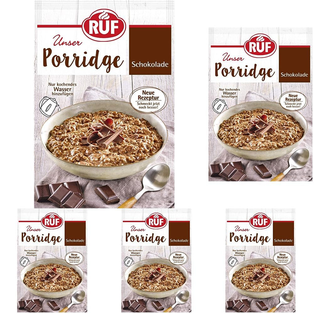 RUF instant havregryn med jordbær og vanilje, et sommermåltid med havre klar på 3 minutter, 1 pose x 65g