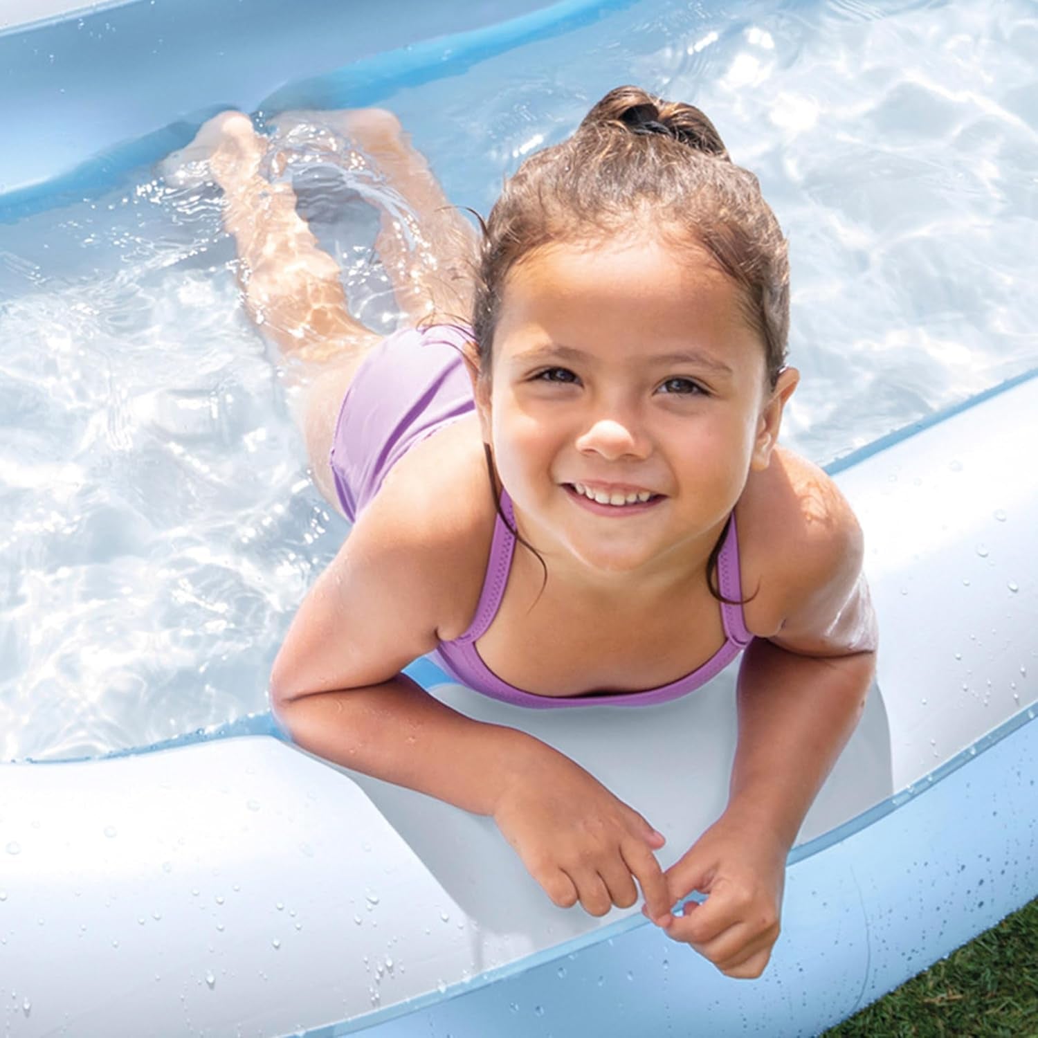 Intex rektangulær pool - børnebassin over jorden - børnepool - 166 x 100 cm x 25 cm - Til 2+ år