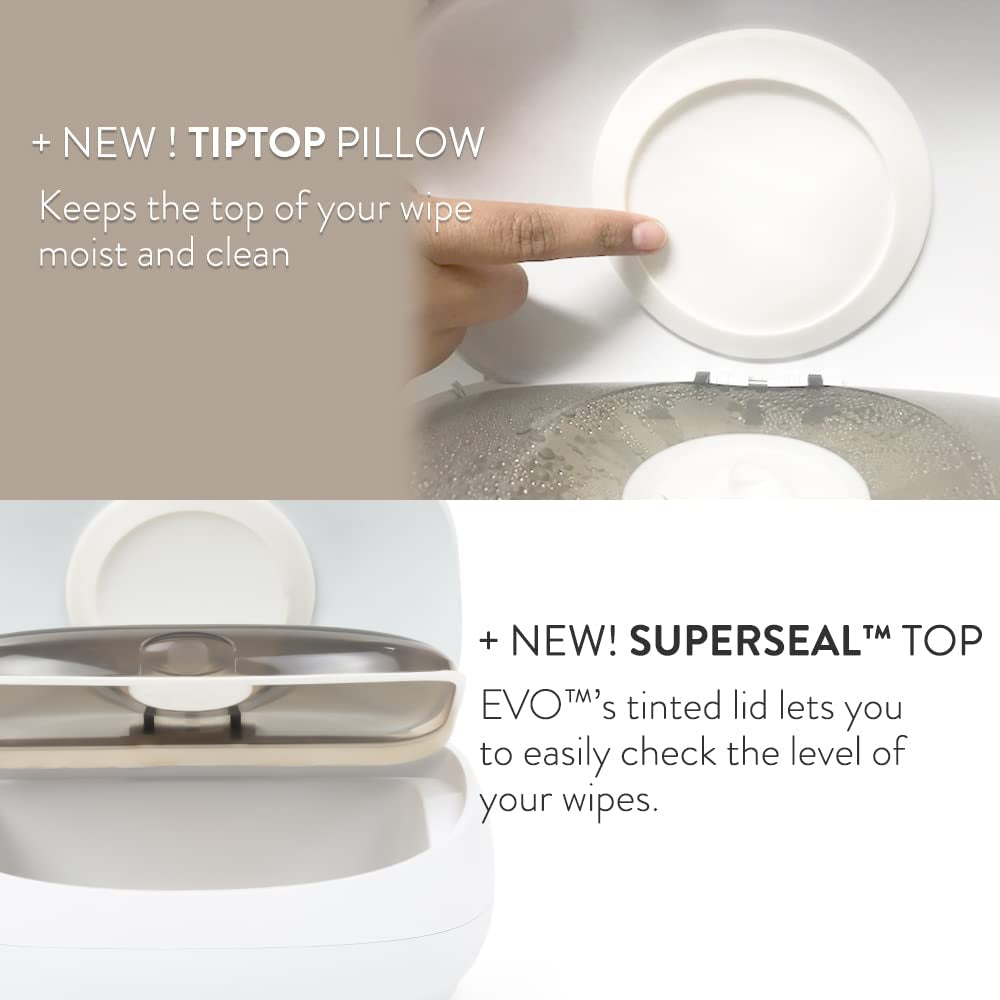 Prince Lionheart EVO Wipe Warmer til baby-engangsvådservietter med varmende natlys Ever-Fresh-system (EU-adaptere) 1 stk (1 pakke)