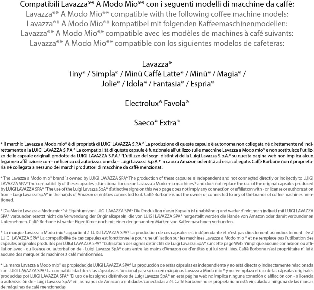 Caffè Borbone Don Carlo Dek Entkoffeinierte Kaffeemischung - 50 Kapseln - Kompatibel mit Lavazza®* A Modo Mio®* Haushalts-Espressomaschinen