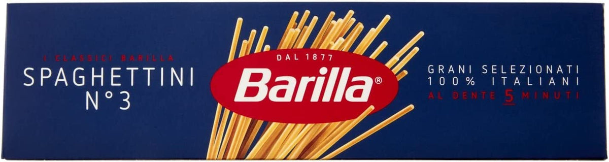Barilla Pasta Klassische Spaghetti n.5 fra højkvalitets Hartweizen immer al dente, (1 x 500 g), geschmacklos