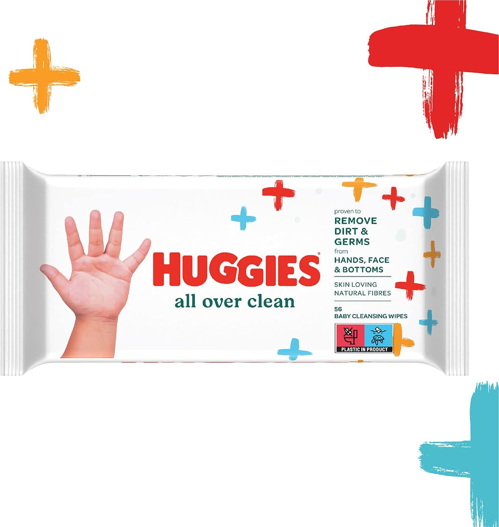 Huggies Baby Vådservietter Generelt Ren Hel Krops Diskret Frisk 10 x 56 Servietter Månedlig Æske