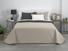 Estoralis | AVA | Cuvertură Reversibilă | Pentru Toate Anotimpurile | Culoare - Gri/Antracit | Pentru Pat 180 Cm. (270 X 270 Cm. Ancho X Alto) | Cuvertură cu matlasare Plapumi si pilote Naty Shop
