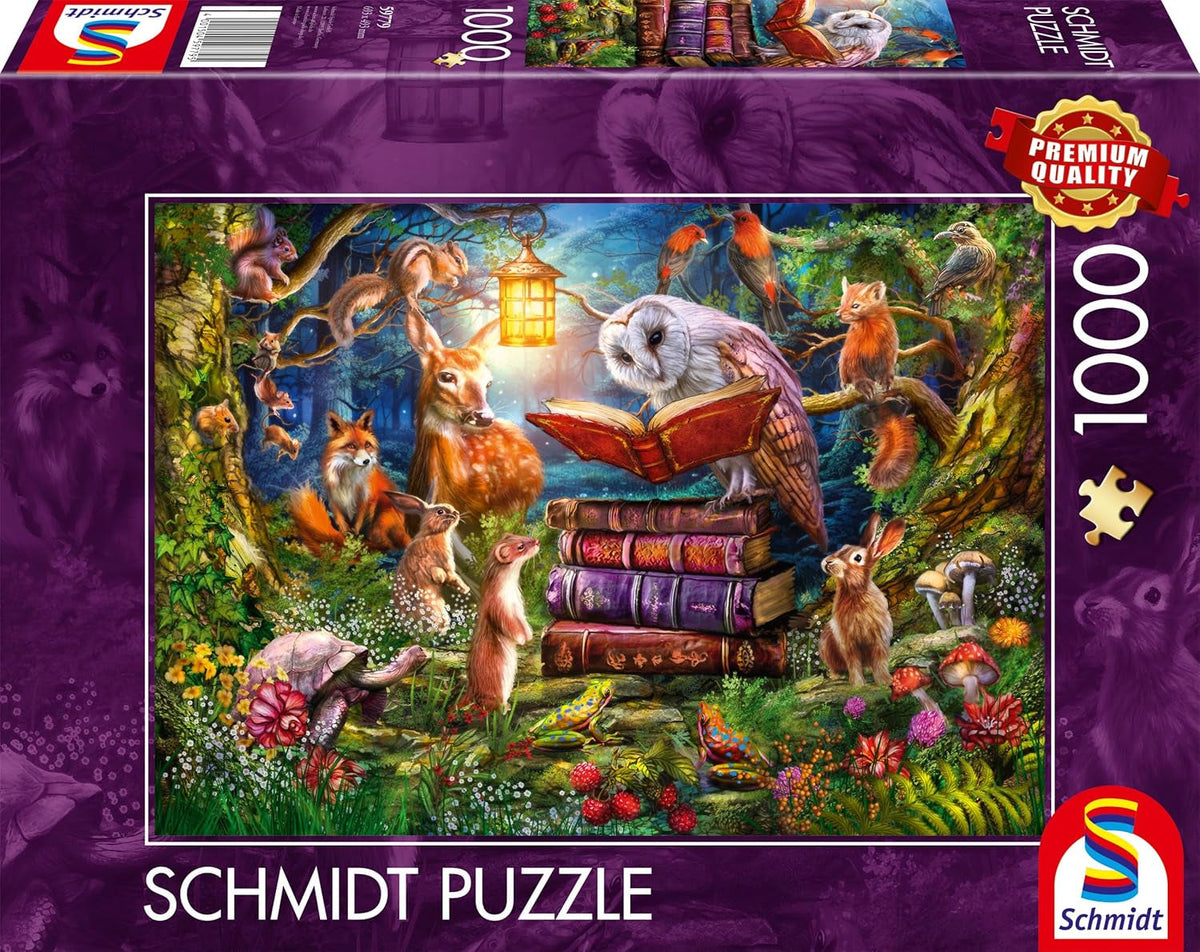 Schmidt Spiele 59779 Povești despre pădure noaptea, puzzle jigsaw 1000 piese Puzzle Naty Shop Titlu implicit
