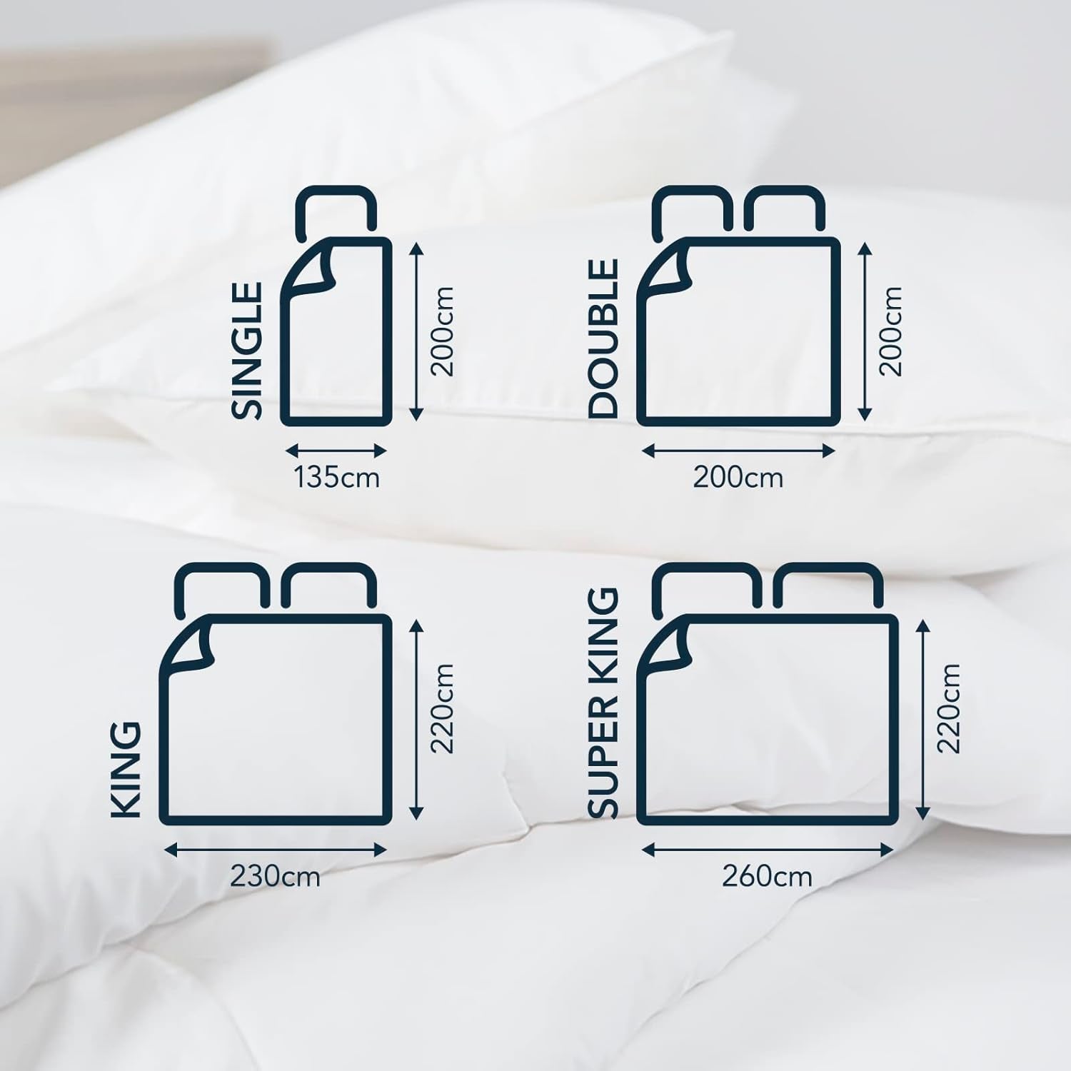 Allergidyne Snuggledown Freshwash, 13,5 Tog Winter Warm, bomuld, hvid, enkeltseng Dyner og dyner Naty Shop