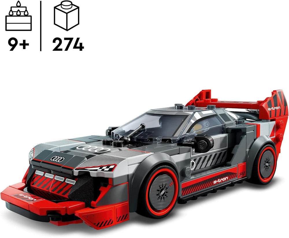 LEGO Speed Champions Audi S1 E-Tron Quattro racerbilsæt med billegetøj til at bygge, lege og vise, bilmodel til børn, gave til 9-årige drenge og piger 76921 Byggesæt Besuche den LEGO-Store