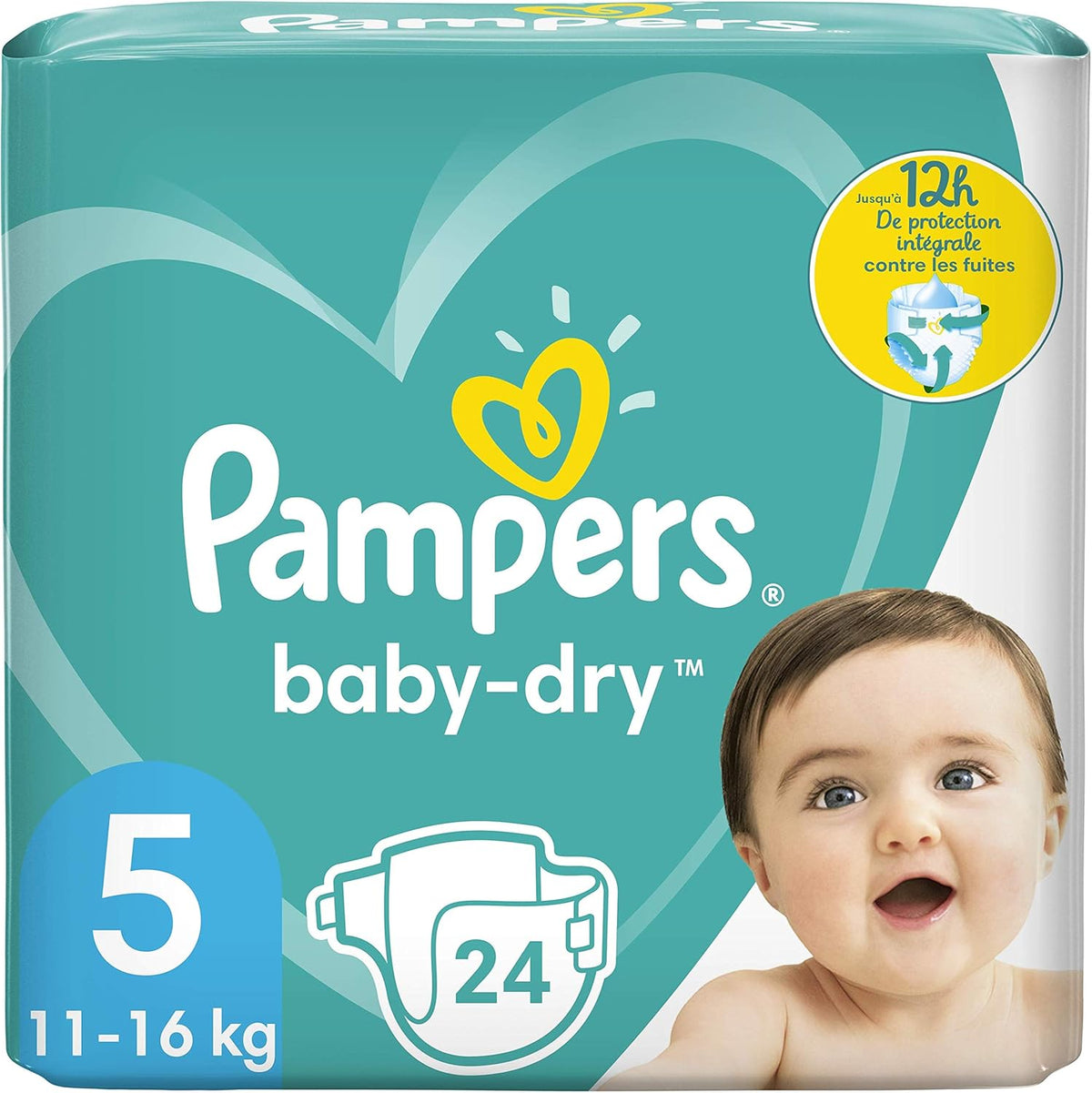 Pampers bleer til baby str. 5 (11-16 kg), 24 stk., op til 12 timers beskyttelse mod lækager